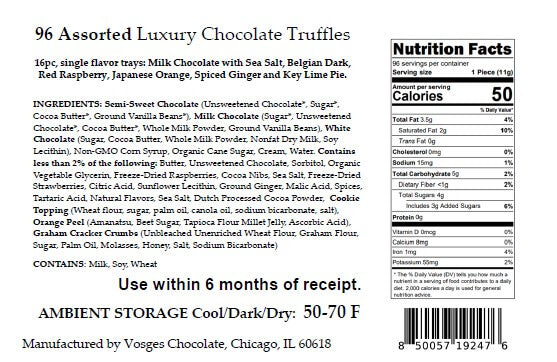 Vosges 96 Pcs Haut Milk & Dark Chocolate Ambient Truffles