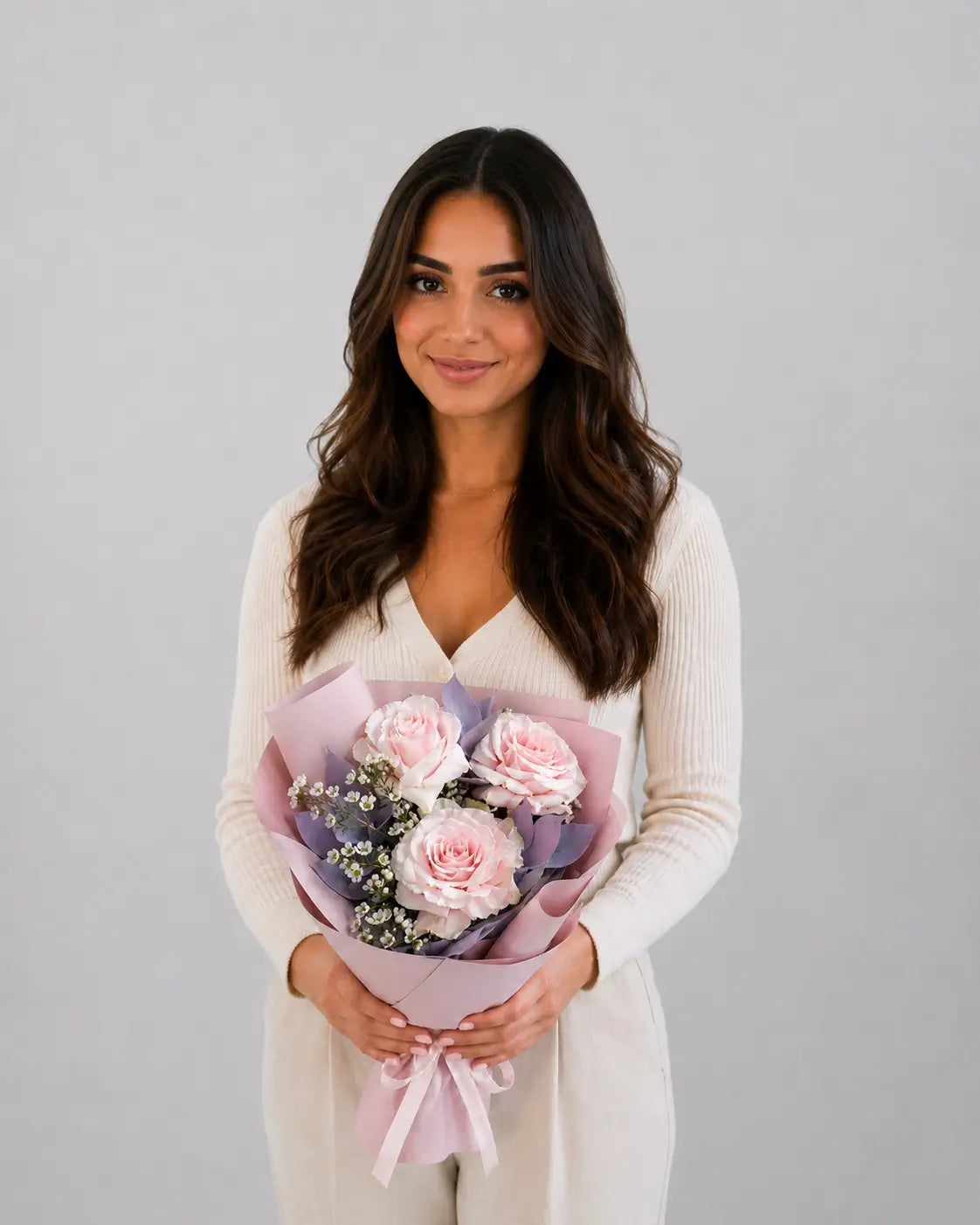 Blush Velvet Rose Bouquet