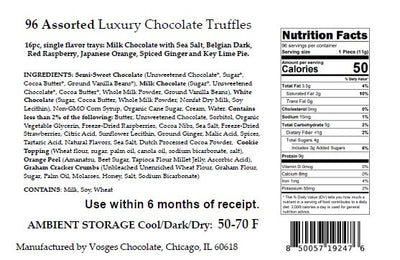 Vosges 96 Pcs Haut Milk & Dark Chocolate Ambient Truffles